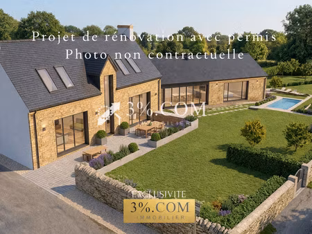 belz   secteur calme  projet de rénovation avec permis accep