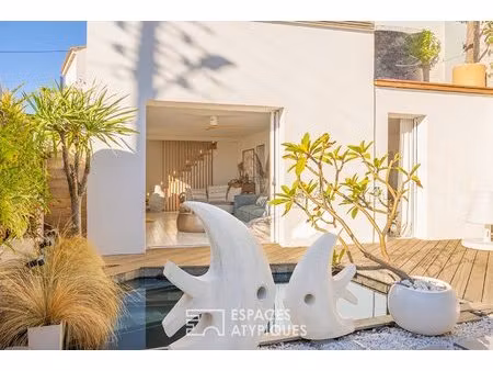 maison triplex vue mer avec piscine  plage et commerces à pied