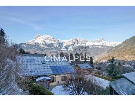 ensemble immobilier ferme + chalet et terrain à bâtir - face au mont-blanc