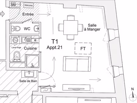 vente appartement 1 pièce 29 m² à samatan (32130)  107 450 €