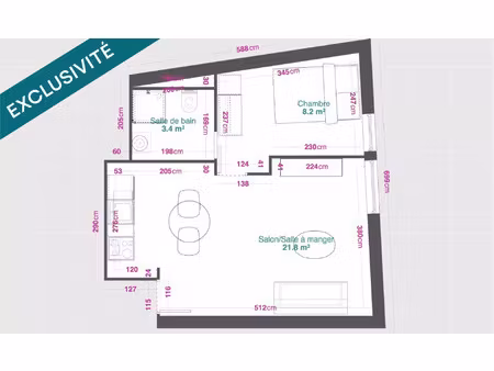 vente appartement 2 pièces 35 m² mont-de-marsan (40000)