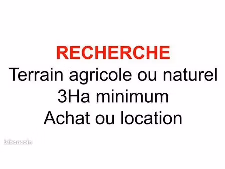 recherche terrain agricole - projet de ferme