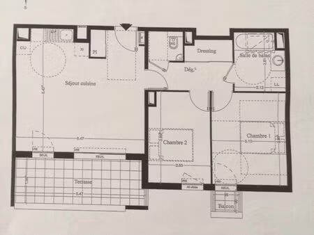 superbe appartement t3 de 65 m² avec garage fermé – marseille 7ᵉ (corderie)