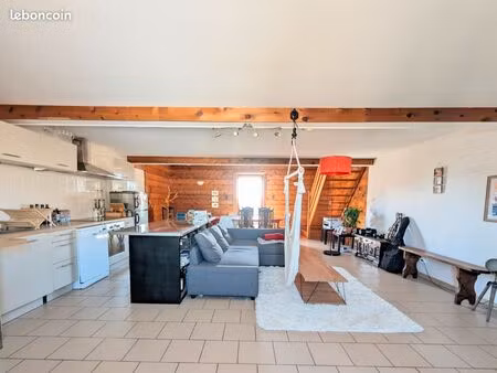 t3 duplex meublé 71 m² - vue alpes & lyon