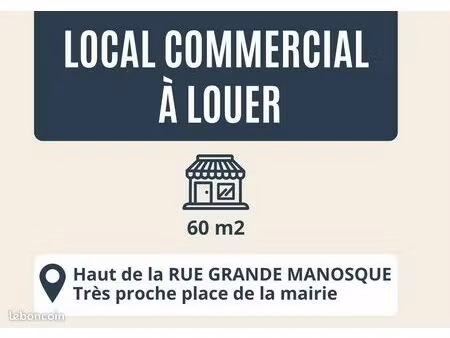 local commercial – rue grande manosque