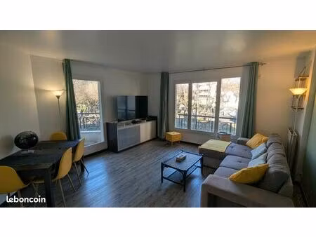 loue t3 meublé de 66 m² avec 2 balcons  1 jardin surélevé  proche métro 8 et 15