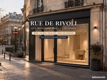 boutique 70 m² paris