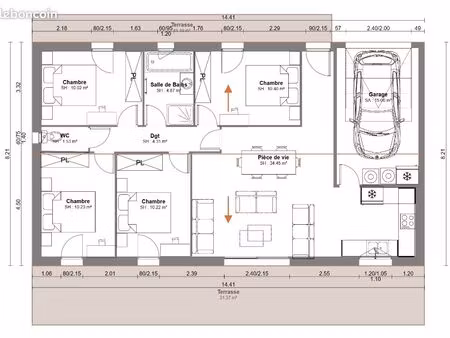 maison 4 pièces 86 m²