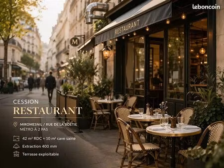 restaurant 52 m² paris