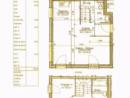appartement 4 pièces 68 m²
