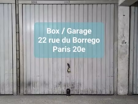 location box / garage - rue du borrego   paris 20 eme