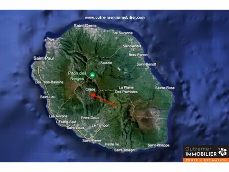 grand terrain sur palmiste rouge cilaos