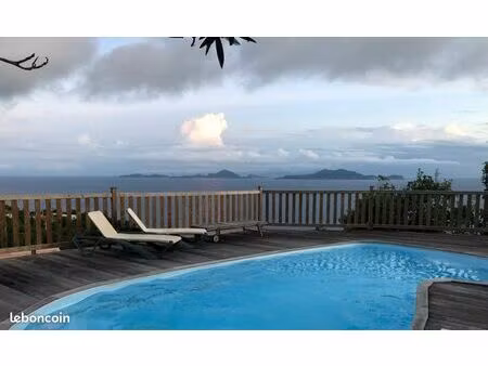 appartement t3 vieux fort - vue sur les saintes  piscine & zéro vis-à-vis