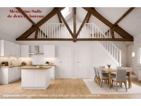 grand duplex indépendant - cœur de ville luzarches - parking