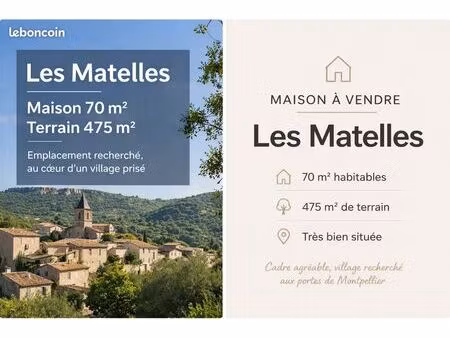 maison 70 m² et terrain arboré