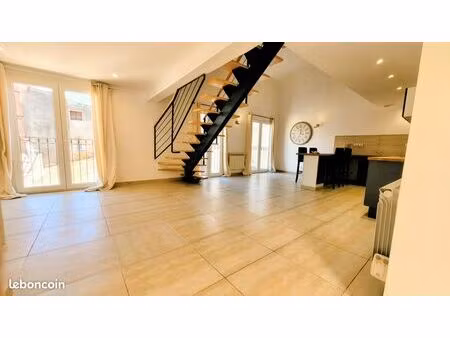 grand duplex esprit loft t3 de 73.92 m²  plein de charme au 2ème et dernier étage avec son