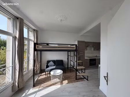 studio meublé lumineux avec mezzanine – centre morlaix – proche gare