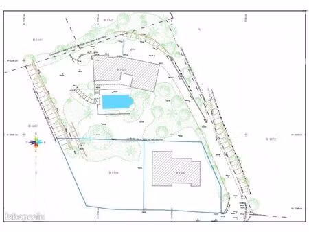 terrain sur la ville de caux avec une villa a rénover ou démolir