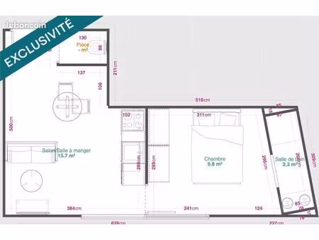 appartement 2 pièces 30 m²