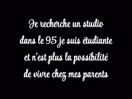 recherche de studio dans le 95