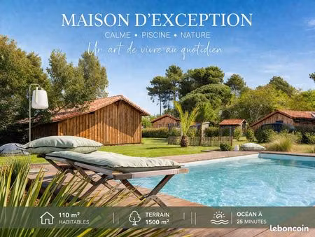 maison rénovée 2025 avec piscine et grange – 4 chambres – 1500 m² – escource (40210)