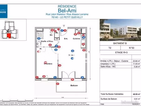 appartement 2 pièces 40 m²