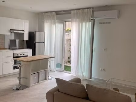 t2 meublé – jardin – clim – lumineux