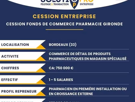 cession fonds de commerce – pharmacie (33)