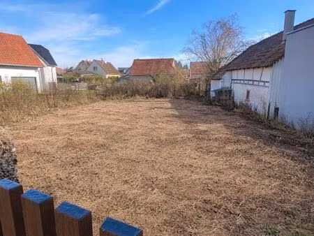 très beau terrain plat au coeur d'offendorf avec permis de construire purgé