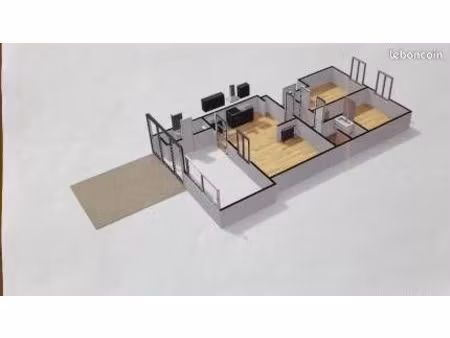 maison mitoyenne t3 en r+1