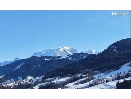 terrain vue mont blanc proche mégève