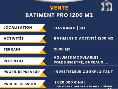 ensemble immobilier à fort potentiel