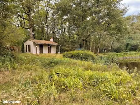 étang et maisonnette