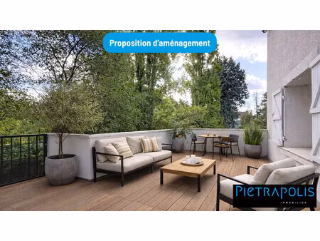 appartement de 88m² avec jardin et terrasse – charbonnières-