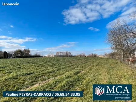 terrain 1 010 m² pomarez