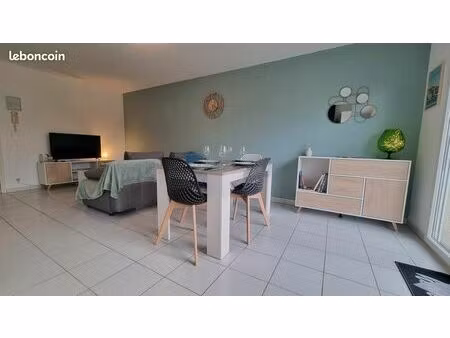 t2 meublé st pierre du mont avec terrasse & parking – résidence sécurisée