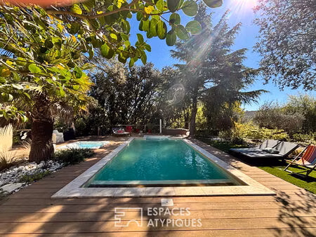 villa avec piscine au cadre idyllique entre uzès et nîmes