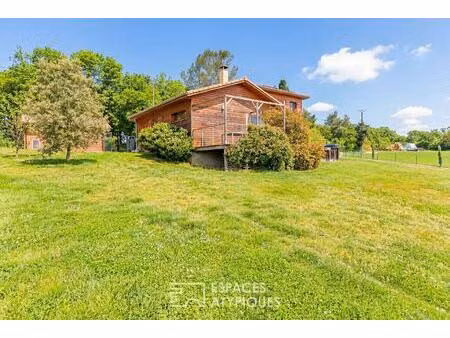 maison contemporaine en bois avec vue entre auch et toulouse