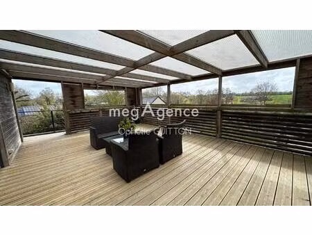 maison 135 m2 en ossature bois et terrasse vue dégagée