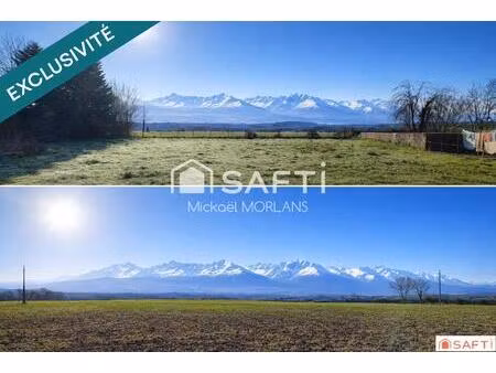 terrain à bâtir 1480m2 pleine vue pyrénées