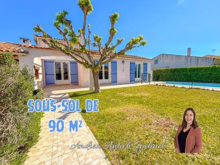 maison t5 – 112 m² avec sous-sol de 90m²  piscine & terrain traversant de 462 m²