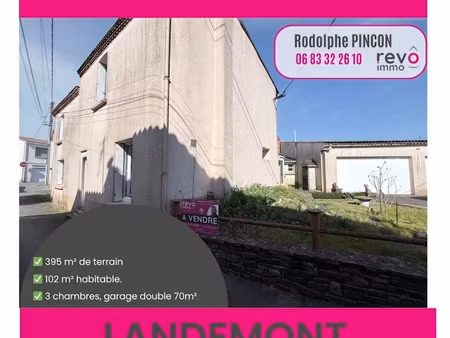 vente maison 6 pièces 102 m² à landemont (49270)  164 000 €