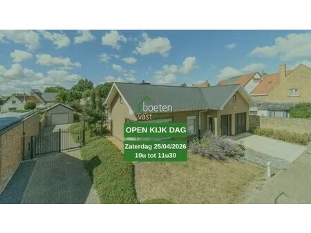 beveren aan de ijzer: zeer degelijke villa-bungalow met alle leefruimtes op het gelijkvloe