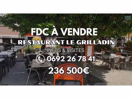 a vendre restaurant le grilladin place du marché à saint-gilles les bains | 236 500€