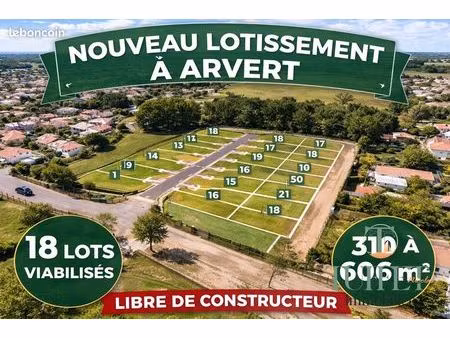 terrain 317 m² arvert