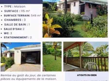 vente maison au lamentin