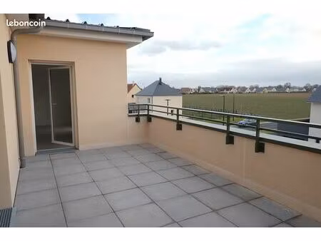 appartement f3 récent avec terrasse à bieville beuville