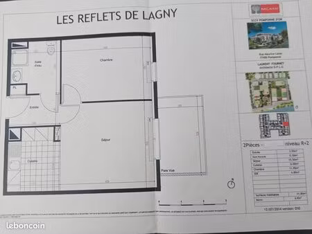 particulier loue t2 récent avec balcon  bords de marne