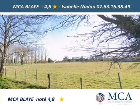 vente terrain 1800 m² saint-savin (33920)