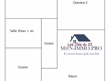 appartement t3 - 2 chb - jardinet